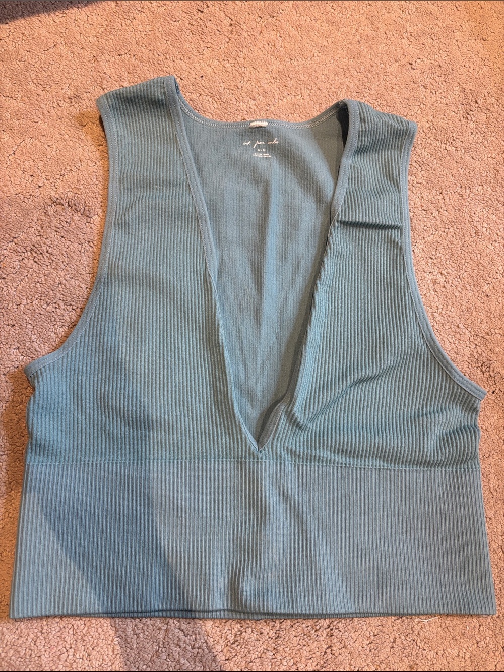 Urban Outfitters Deep V Mint Green Tank